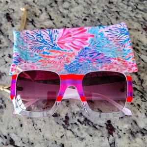 Lily Pulitzer sunglasses and soft case